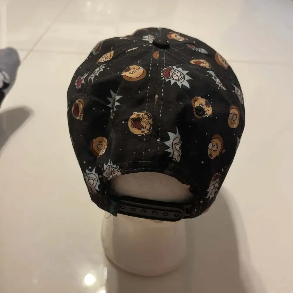 Rick and Morty Black All-Over Print Baseball Cap